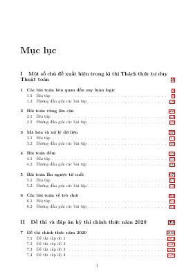 Tài liệu thách thức tư duy thuật toán Bebras