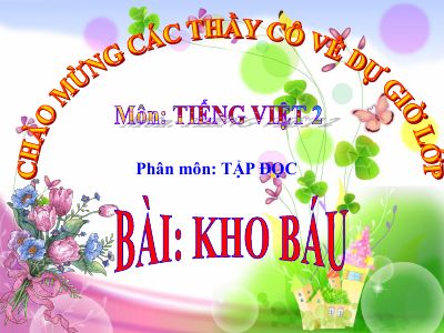 bài Tập đọc - Kho báu