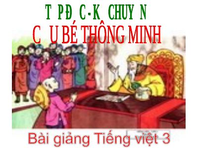 bài Tập đọc - Cậu bé thông minh