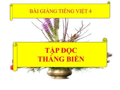 bài Tập đọc - Thắng biển