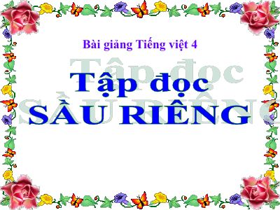 bài Sầu riêng