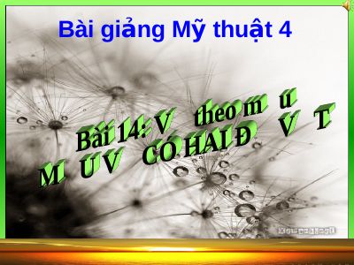Vẽ theo mẫu Mẫu có hai đồ vật