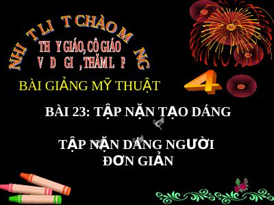 Tập nặn tạo dáng Tập nặn dáng người đơn giản