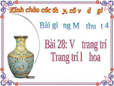Vẽ trang trí Trang trí lọ hoa