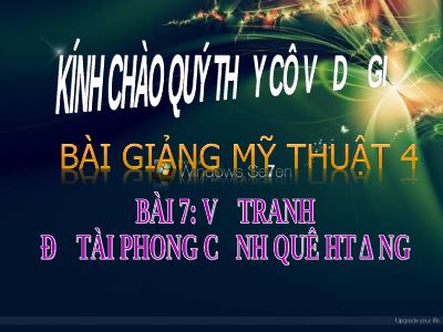 Vẽ tranh Đề tài phong cảnh quê hương