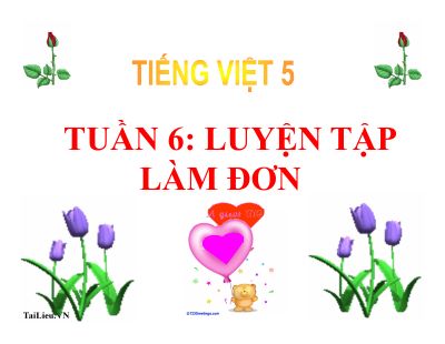 bài Tập làm văn - Luyện tập làm đơn