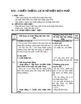 Chiến thắng lịch sử Điện Biên Phủ