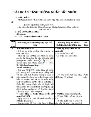Hoàn thành thống nhất đất nước