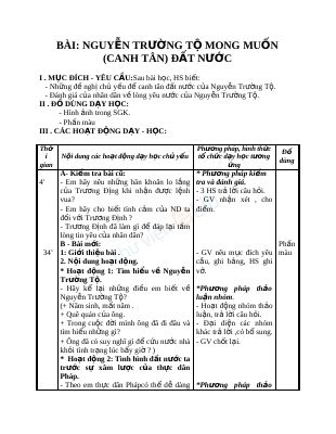 Nguyễn Trường Tộ mong muốn canh tân đất nước