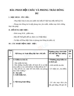Phan Bội Châu và phong trào Đông Du