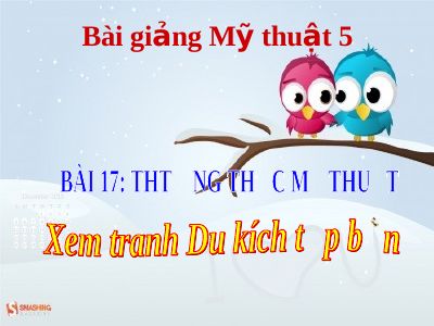 Thường thức Mĩ thuật Xem tranh Du kích tập bắn