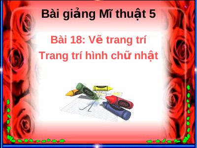 Vẽ trang trí Trang trí hình chữ nhật