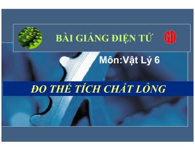 Đo thể tích lỏng