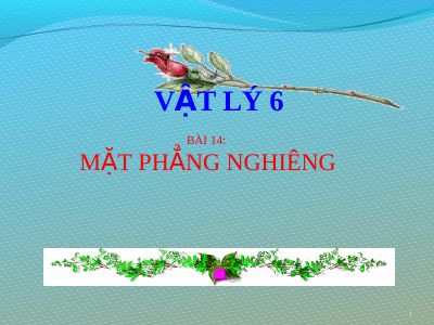 Mặt phẳng nghiêng