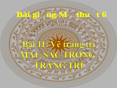 Màu sắc trong trang trí