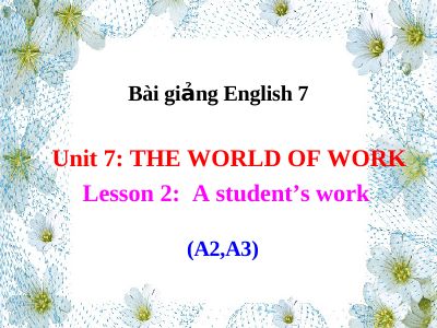 The world of work