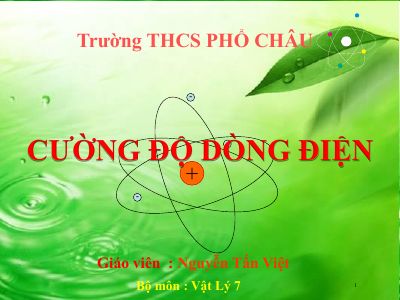 Cường độ dòng điện