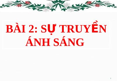 Sự truyền ánh sáng