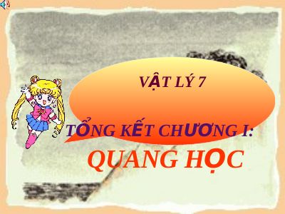 Tổng kết chương I Quang học