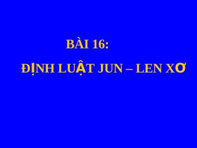 Định luật Jun-Len Xơ