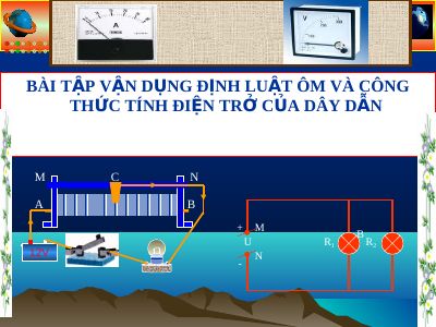 Bài tập vận dung định luật ôm và công thức tính điện trở của dây dẫn