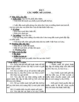 Các nước Mĩ Latinh