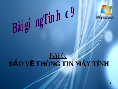 Bảo vệ thông tin máy tính