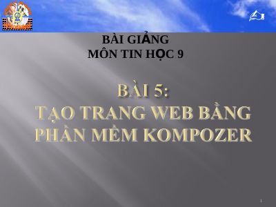 Tạo trang web bằng phần mềm Kompozer