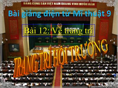 Vẽ trang trí - Trang trí hội trường