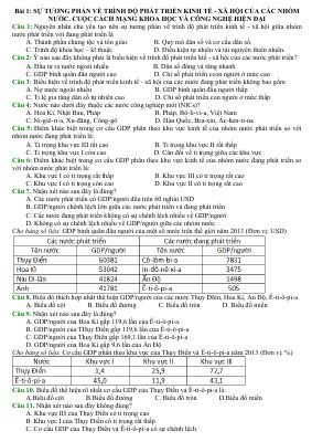 Đề cương ôn tập học kì 1 môn Địa lý lớp 11 năm 2020 - 2021 chọn lọc