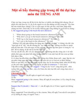 Bẫy thường gặp trong đề thi tiếng anh