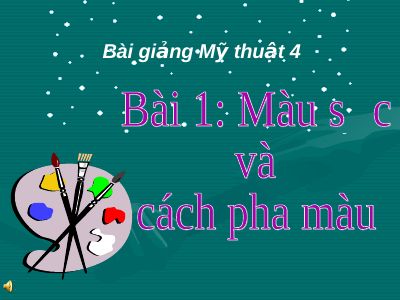Màu sắc và cách pha màu