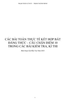 Các bài toán thực tế kết hợp bất đẳng thức trong các đề thi môn Toán THCS