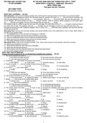 Đề thị chọn học sinh giỏi cấp thành phố (TP HCM) lớp 9 THCS năm học 2012-2013 Mã A857657