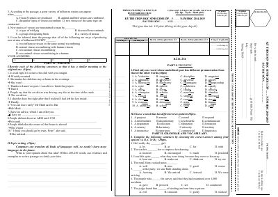 ĐỀ THI HSG TIẾNG ANH 9 CẤP HUYỆN KHOÁI CHÂU NĂM HỌC 2014-2015 CÓ ĐÁP ÁN Mã A714339