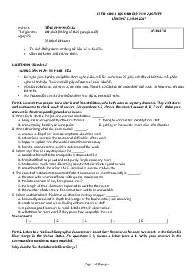 NEC MOCK TEST - KỲ THI CHỌN HỌC SINH GIỎI KHU VỰC THPT (12 pages) Mã A515170