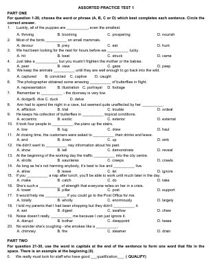 ASSORTED PRACTICE TEST 1 (120 câu) - Đề luyện chọn đội tuyển tỉnh dự thi Quốc gia môn Tiếng Anh Mã A539867