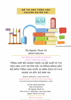 Đề thi (Đề xuất) môn Tiếng Anh khối 11 - Duyên hải và Đồng bằng Bắc Bộ 2019