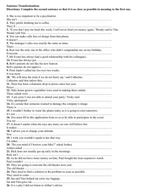 Sentence Transformations + Lexico and Grammar (dành cho học sinh giỏi Tiếng Anh 9 THCS) có đáp án Mã A678184