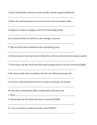 Hơn 700 câu sentence transformations - Biến đổi câu khó, hay ôn thi học sinh giỏi lớp 10, 11, 12... Mã A558463