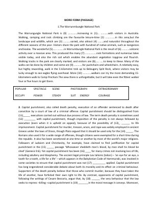 WORD FORM (PASSAGE) - 22 BÀI LUYỆN THI VÀO LỚP 10 CHUYÊN ANH Mã A896253