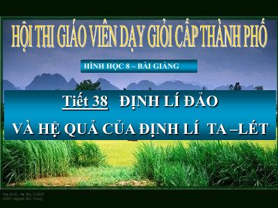 Định lí đảo và hệ quả của định lí Talet