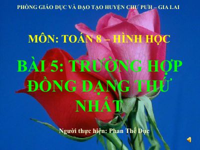 Trường hợp đồng dạng thứ nhất