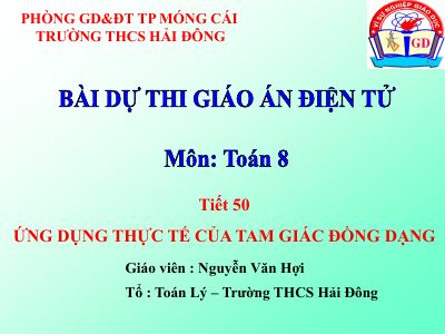 Ứng dụng thực tế của tam giác đồng dạng