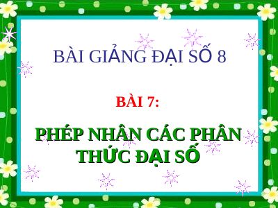 Phép nhân các phân thức đại số