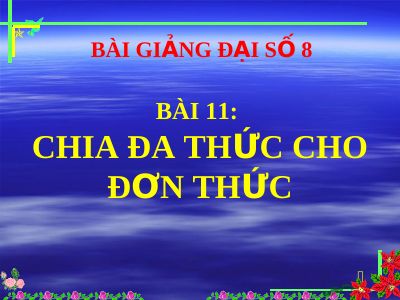 Chia đa thức cho đơn thức