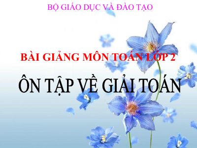 Ôn tập về giải toán