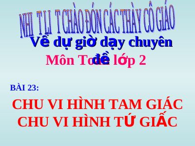 Chu vi tam giác - Chu vi hình tứ giác