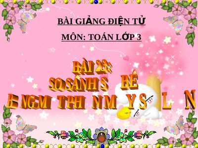 So sánh số bé bằng 1 phần mấy số lớn