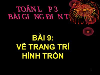 Vẽ trang trí hình tròn
